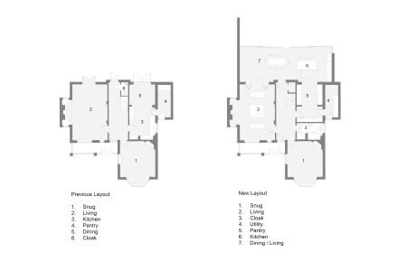 Canford Cliffes Family Home Plans Before After DMW Architects