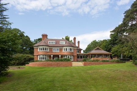 Completed renovation of an Edwardian villa viewed from garden.