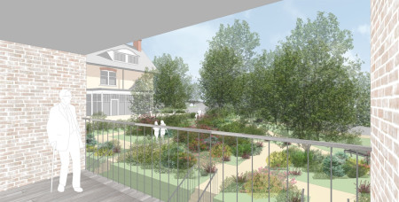 Dorchester Care Home View Across Site DMW Architects